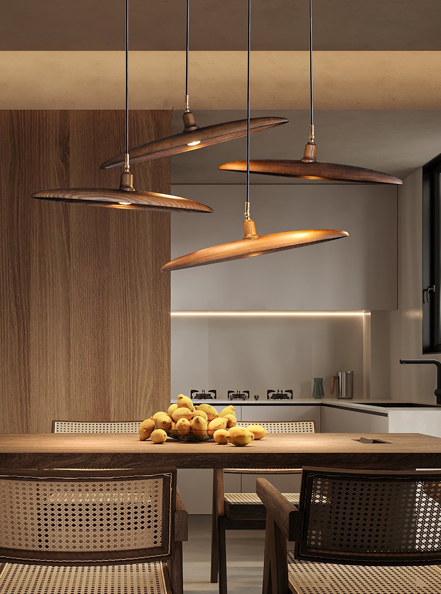 Zelirira Blade Wood Pendant Light - Letslighting