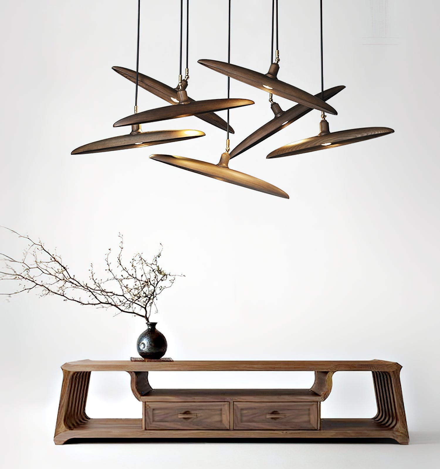 Zelirira Blade Wood Pendant Light - Letslighting