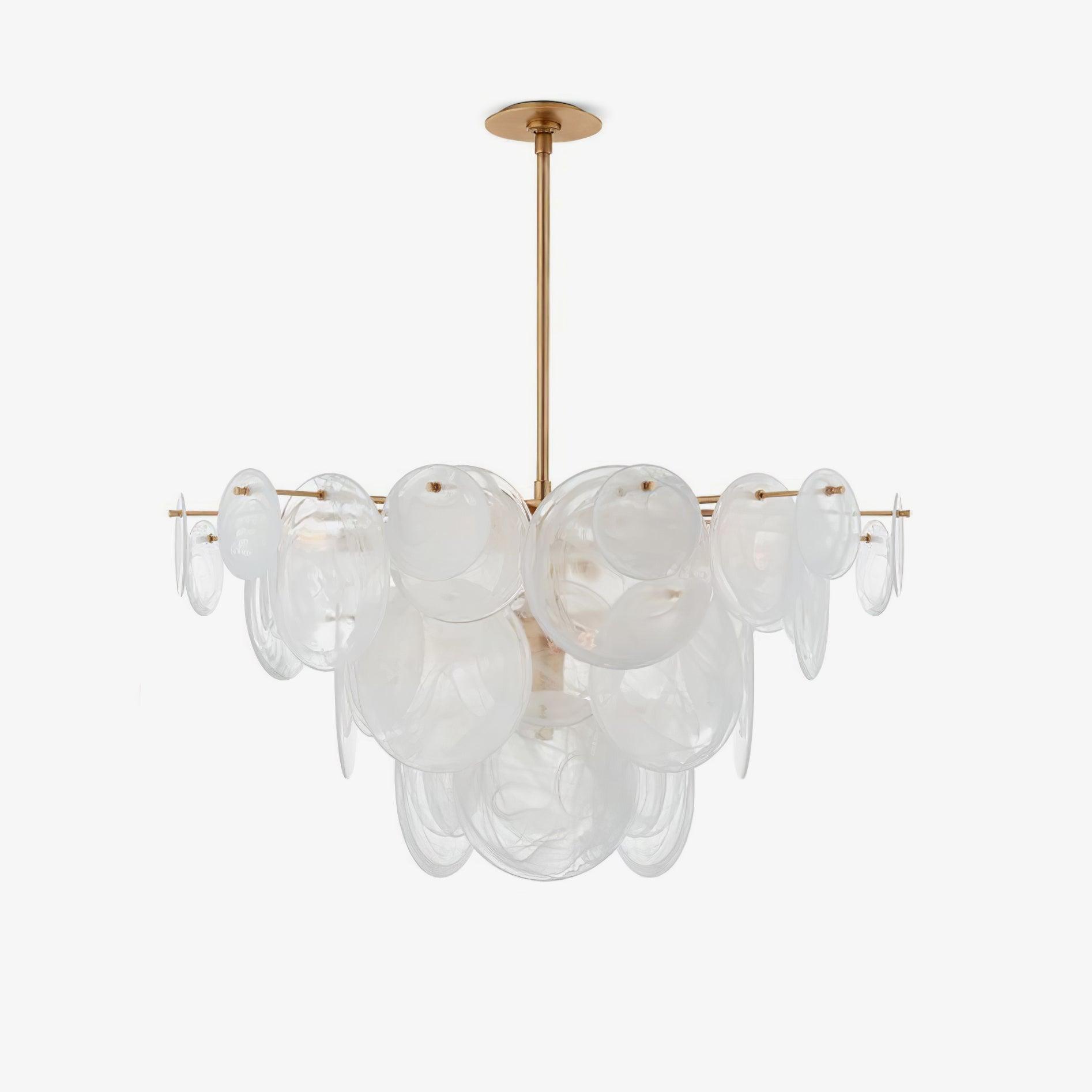 Olvynis Postmodern Luxury Discs Brass Glass Chandelier - Letslighting