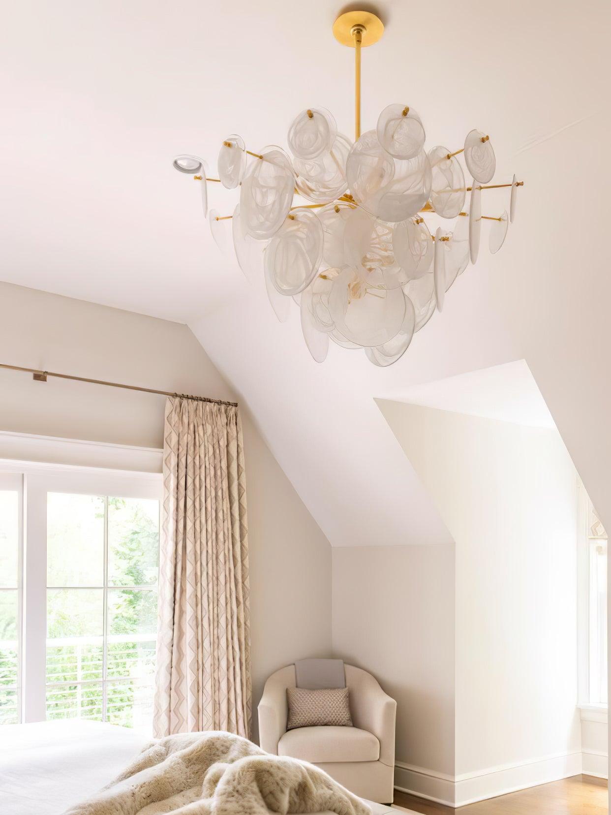 Olvynis Postmodern Luxury Discs Brass Glass Chandelier - Letslighting