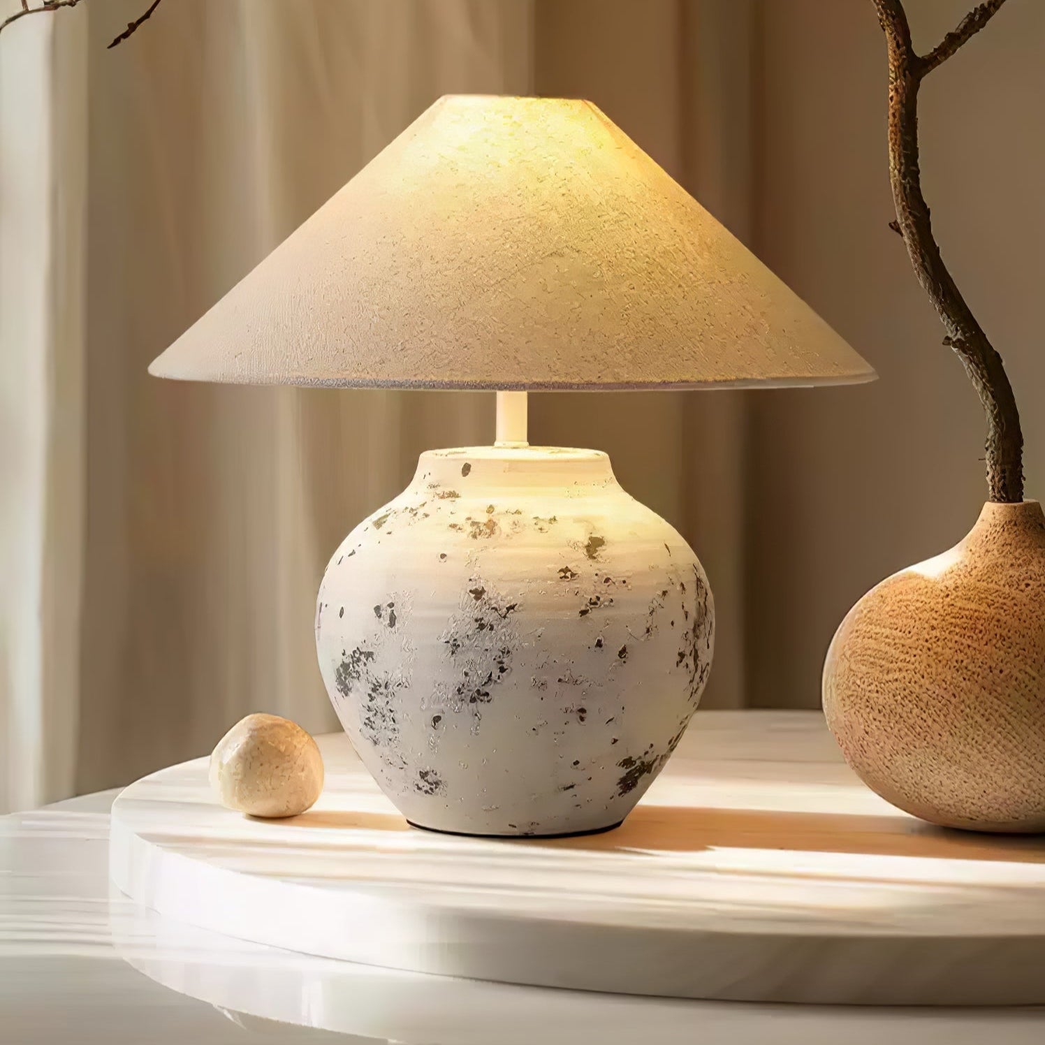 Atticus Modern Ceramics Table Lamp - Letslighting