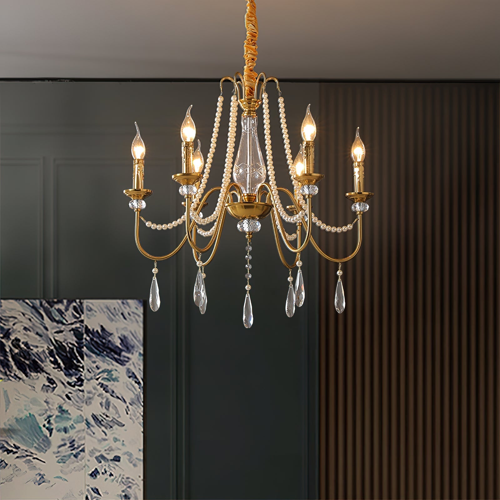 Mote Postmodern Luxury Brass Crystal Chandelier - Letslighting