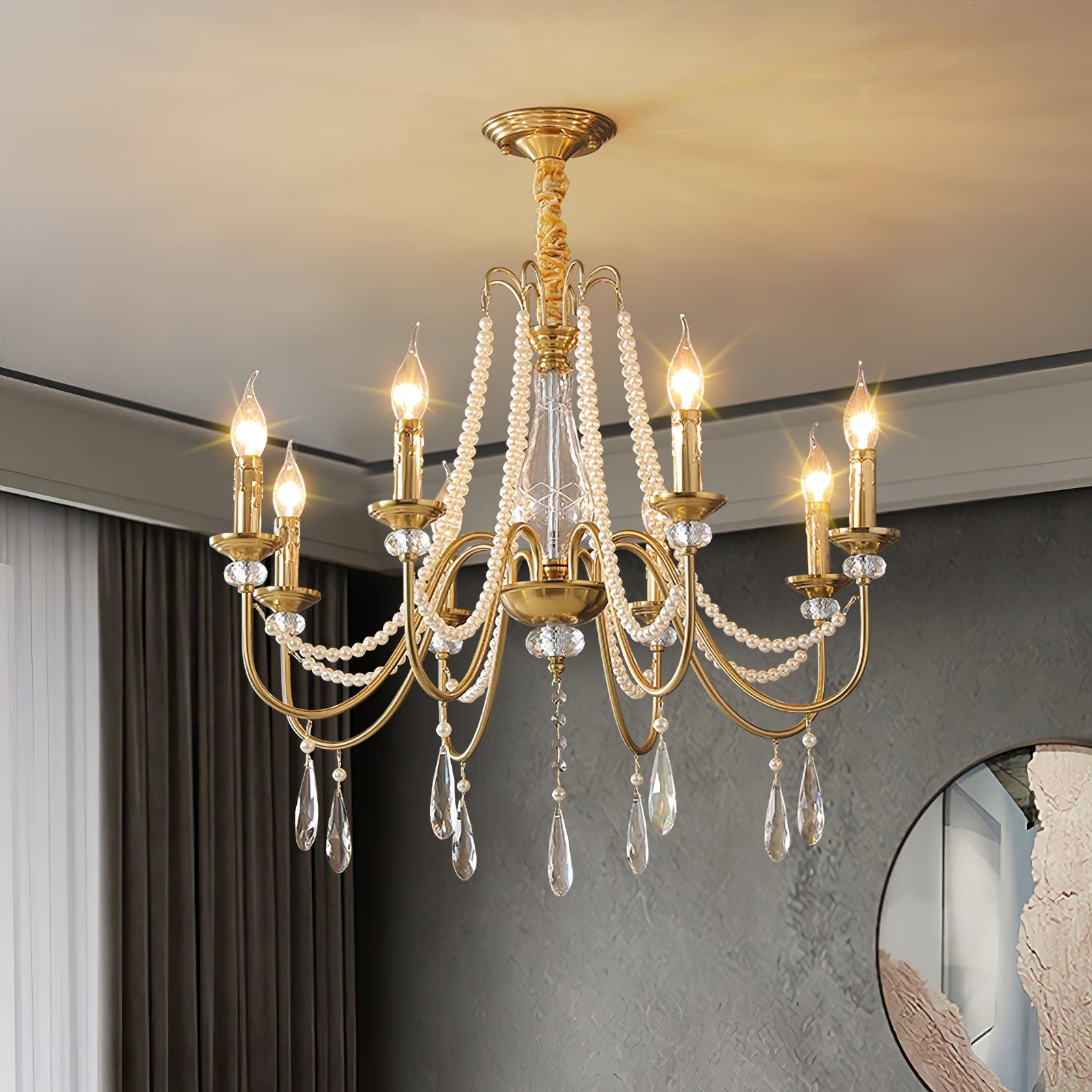 Mote Postmodern Luxury Brass Crystal Chandelier - Letslighting