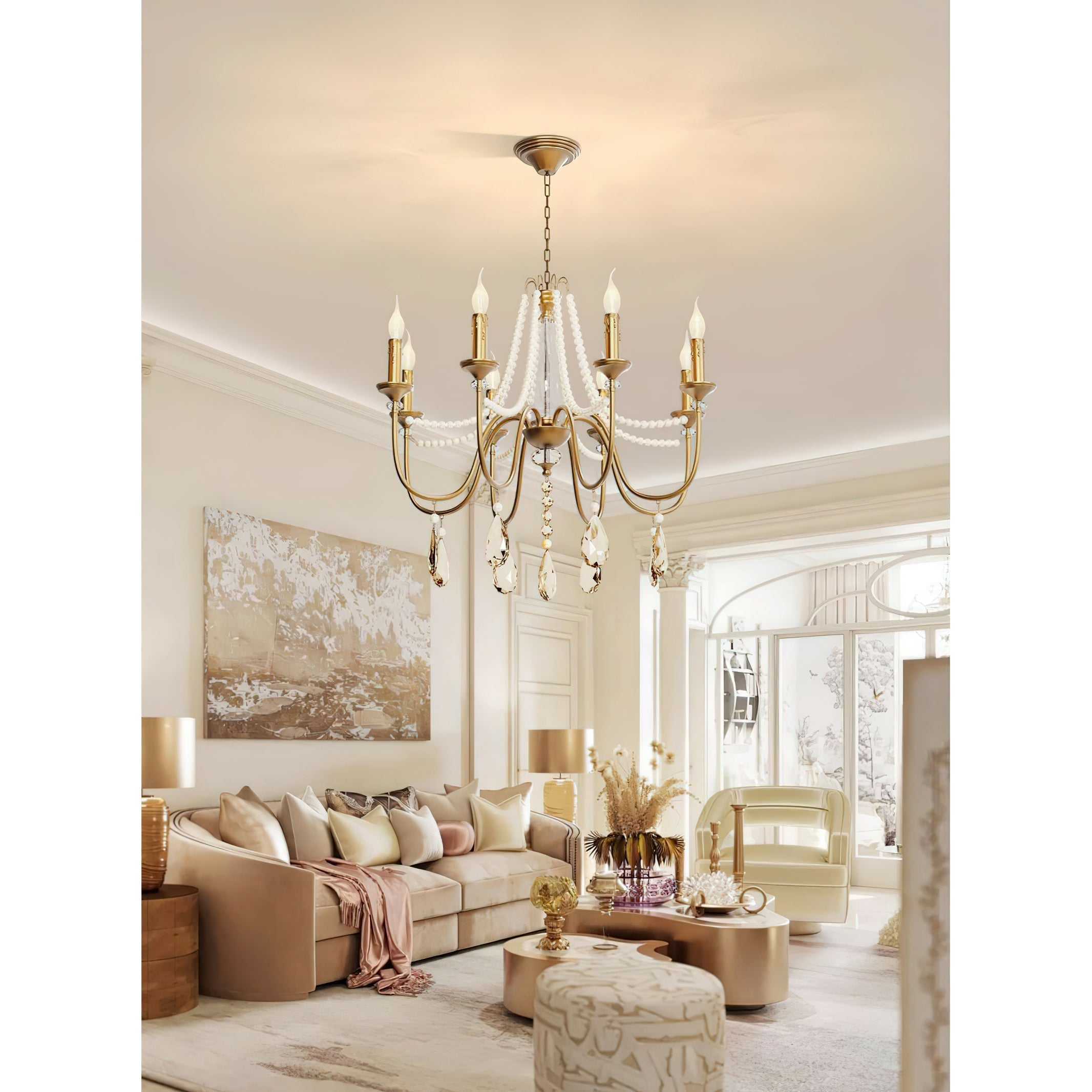Mote Postmodern Luxury Brass Crystal Chandelier - Letslighting
