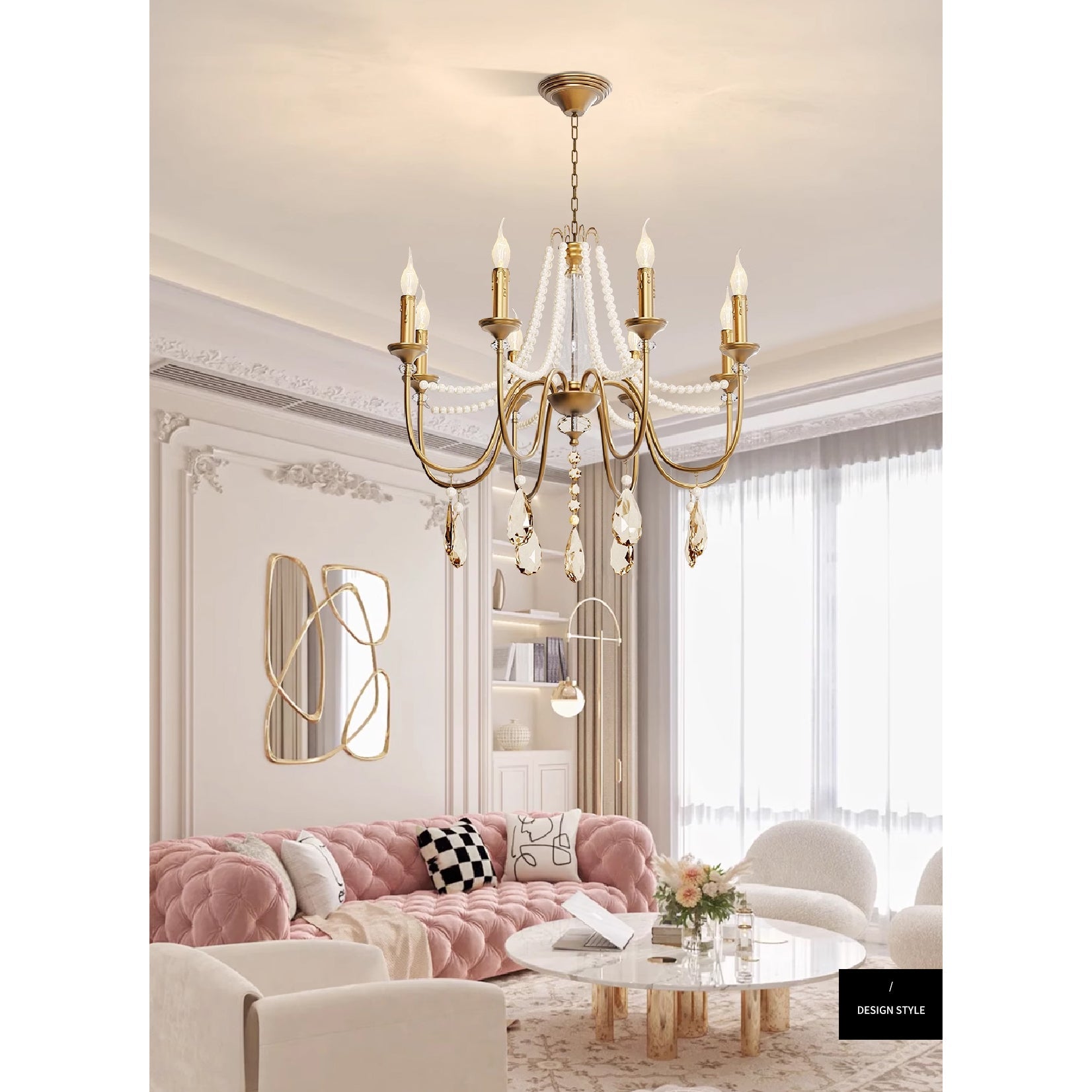 Mote Postmodern Luxury Brass Crystal Chandelier - Letslighting