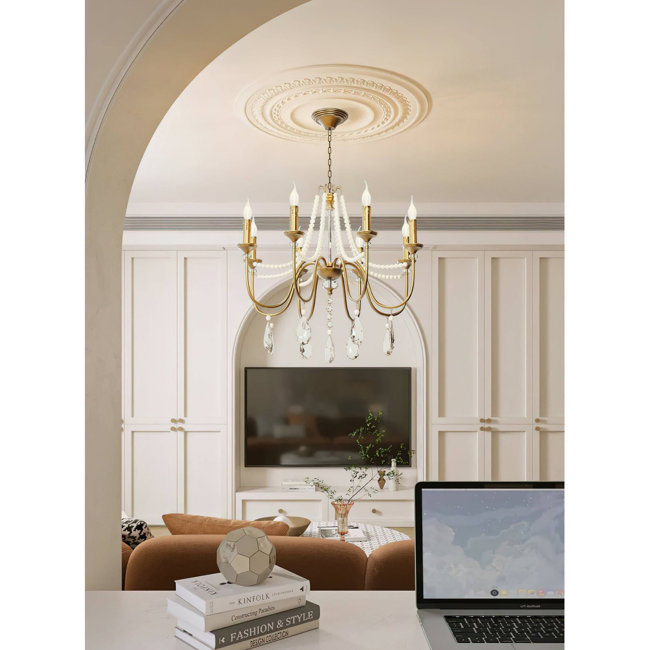 Mote Postmodern Luxury Brass Crystal Chandelier - Letslighting