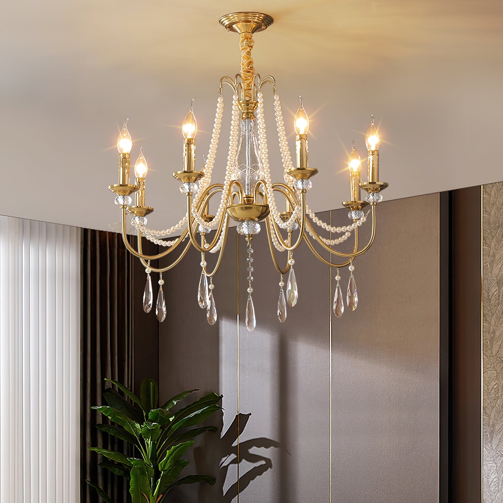 Mote Postmodern Luxury Brass Crystal Chandelier - Letslighting