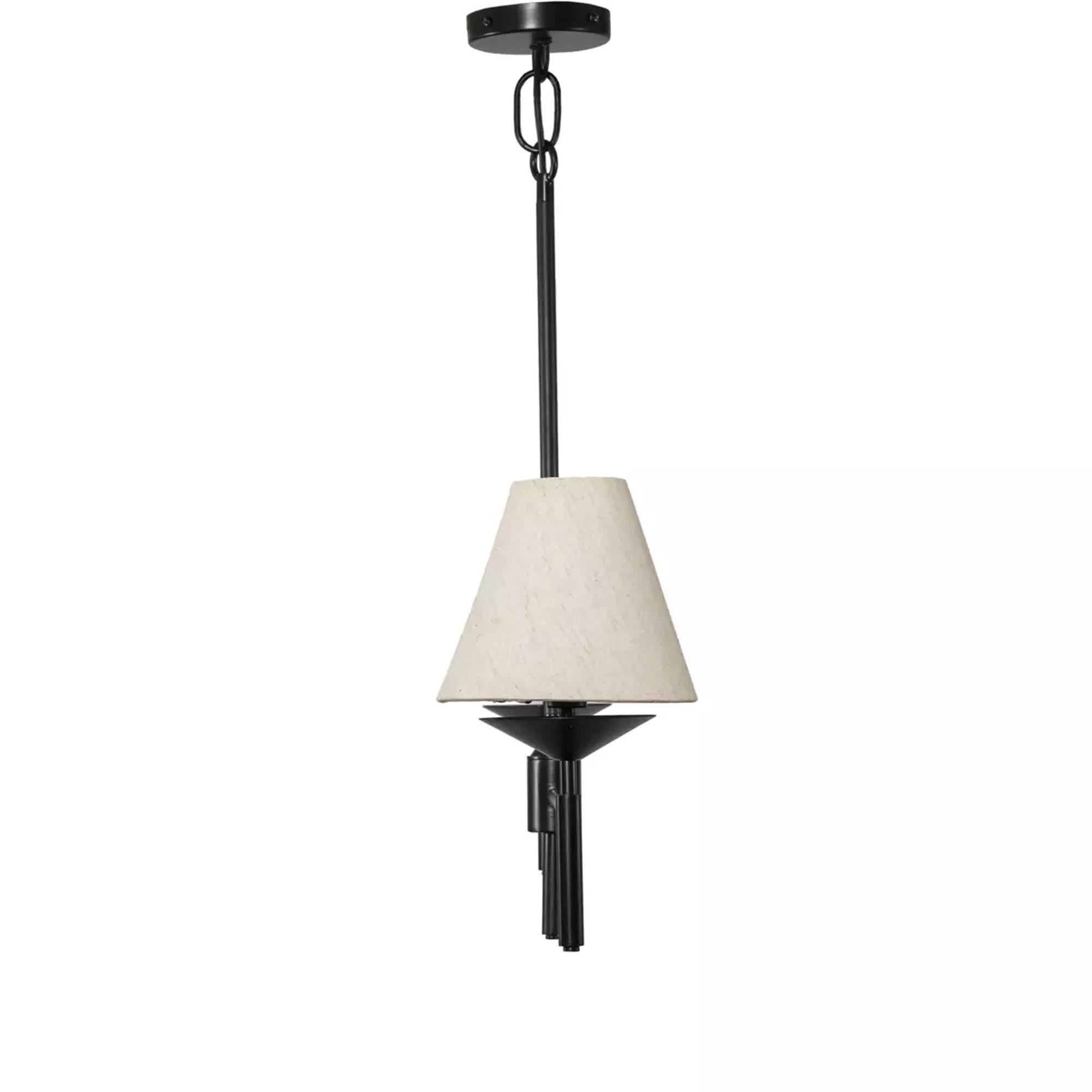 Ulphaa Vintage Industrial Black Fabric Chandelier - Letslighting