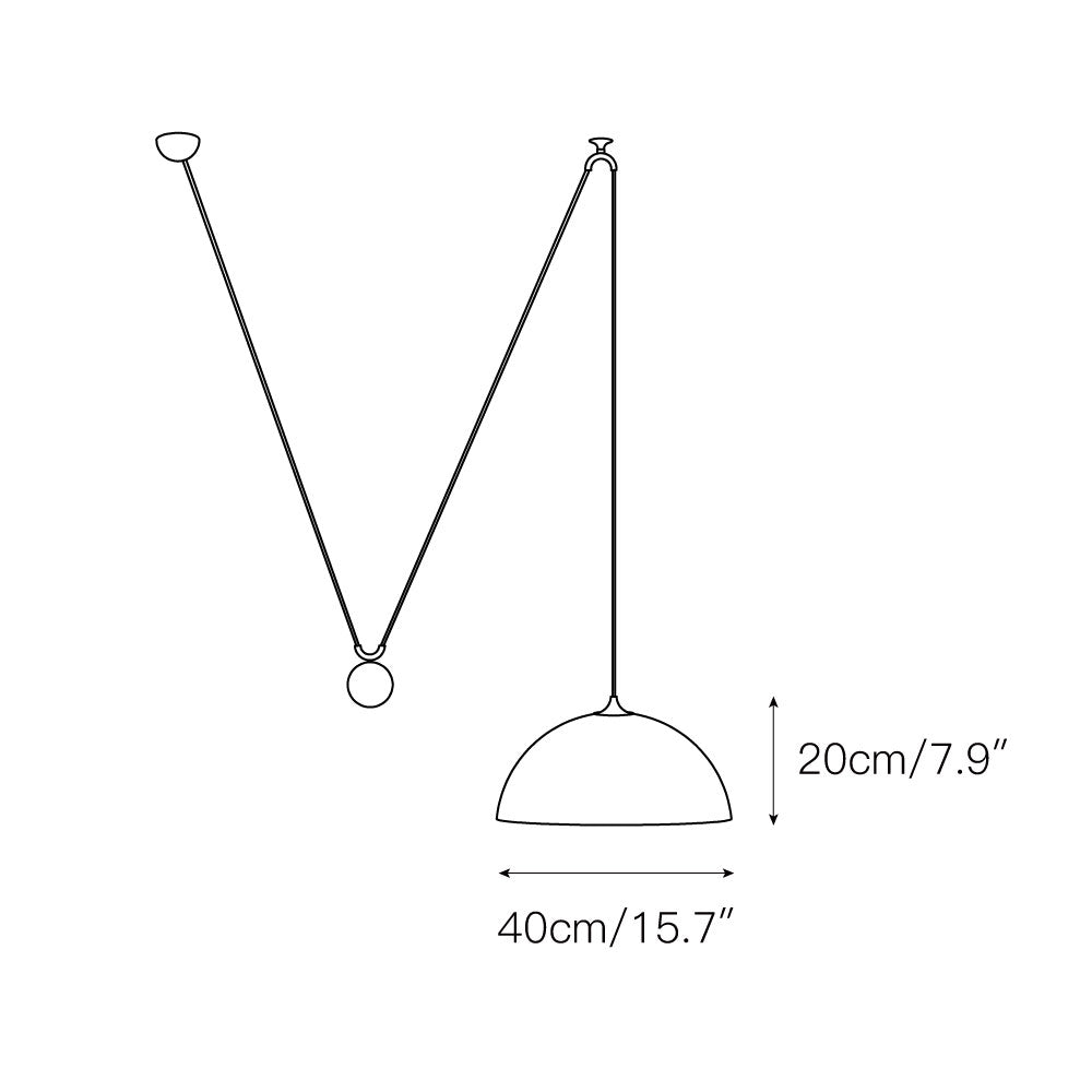 Omen Modern Minimalist Dome Balance Brass Pendant Lamp - Letslighting