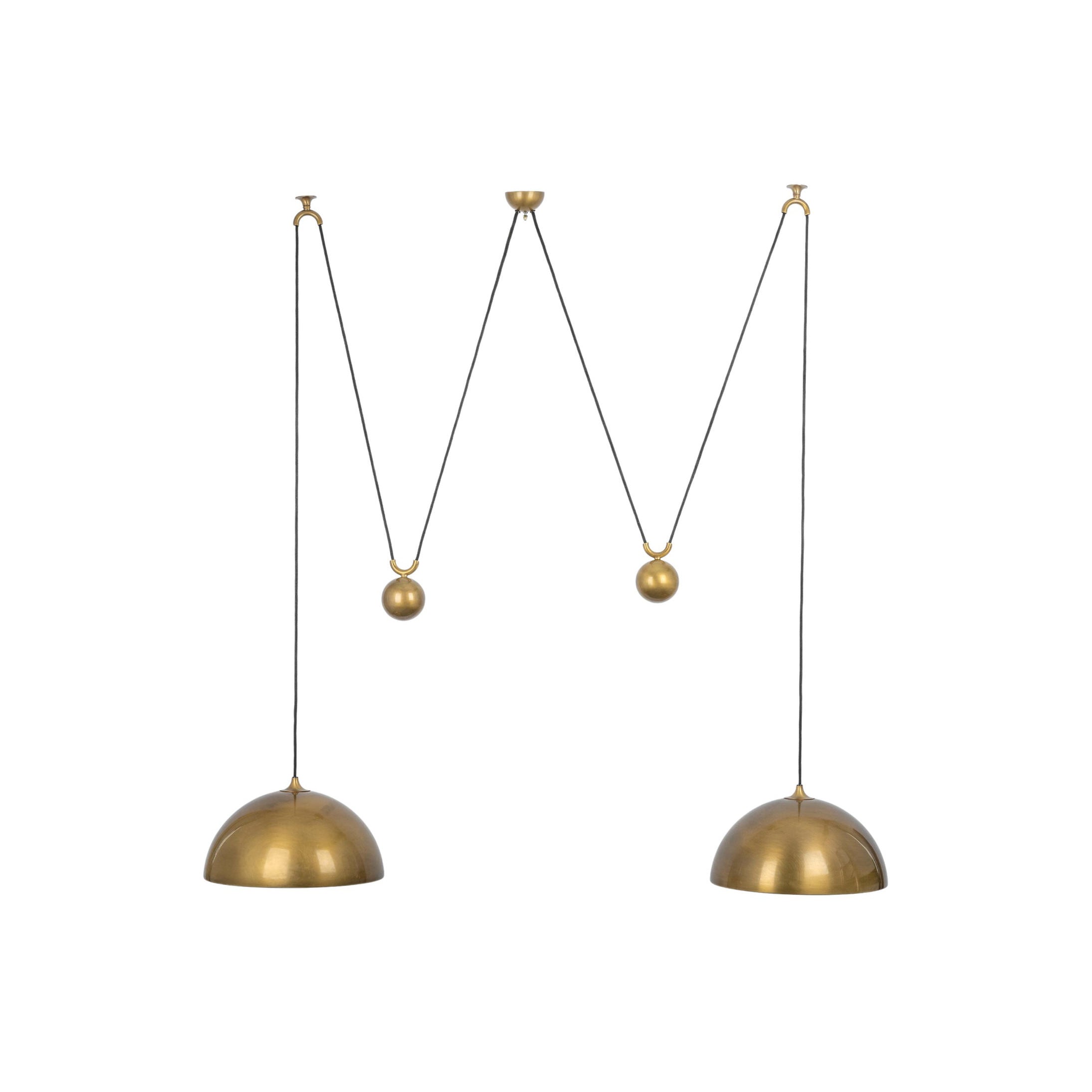 Omen Modern Minimalist Dome Balance Brass Pendant Lamp - Letslighting
