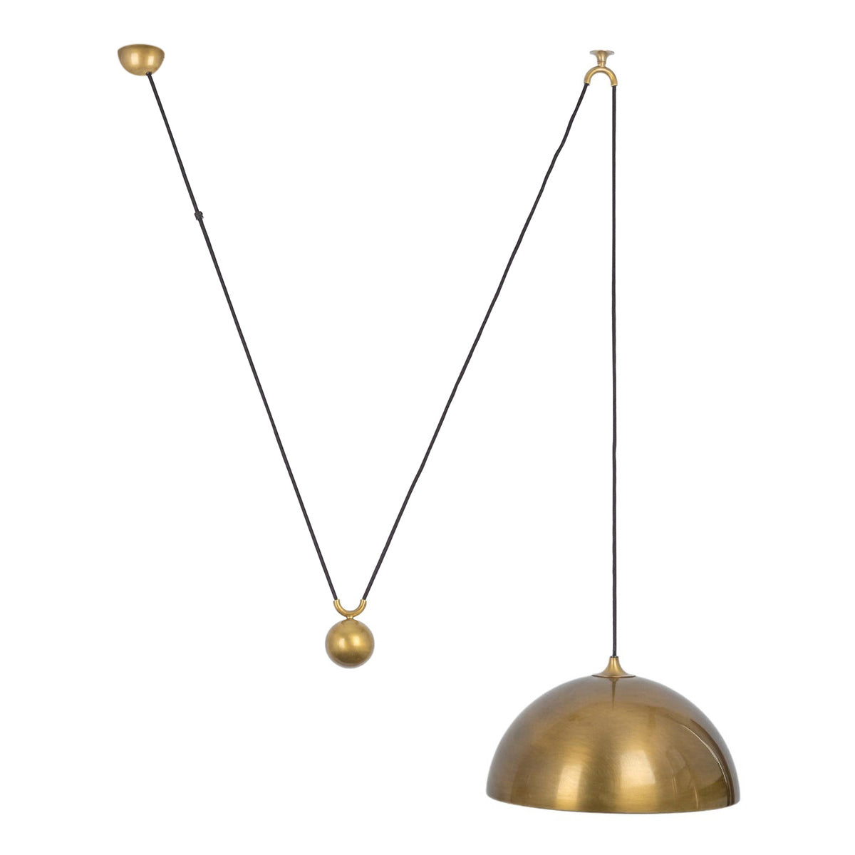 Omen Modern Minimalist Dome Balance Brass Pendant Lamp - Letslighting