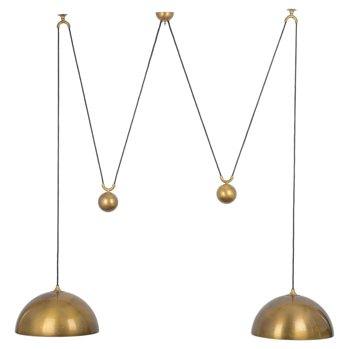 Omen Modern Minimalist Dome Balance Brass Pendant Lamp - Letslighting