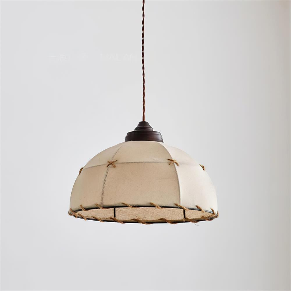 Pendant Light Fabric Dome Shade Vintage Minimalist Soft Glow - Letslighting