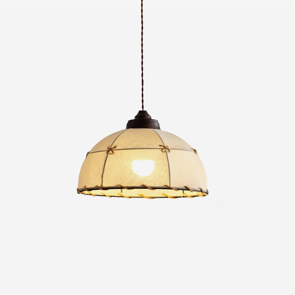 Pendant Light Fabric Dome Shade Vintage Minimalist Soft Glow - Letslighting