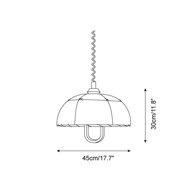 Domea Pendant Lamp Fabric Umbrella Shade - Letslighting