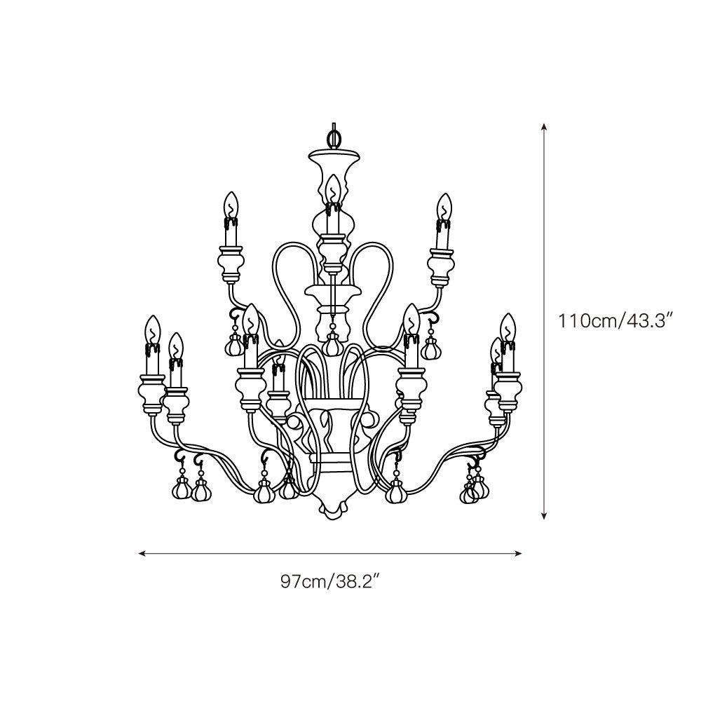 Quartz Postmodern Luxury Country Wooden Chandelier - Letslighting