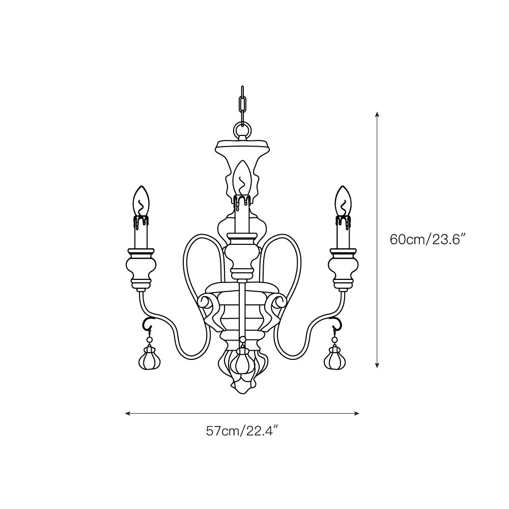 Quartz Postmodern Luxury Country Wooden Chandelier - Letslighting