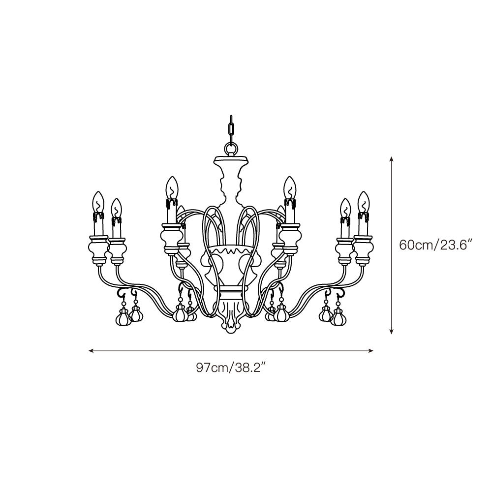 Quartz Postmodern Luxury Country Wooden Chandelier - Letslighting