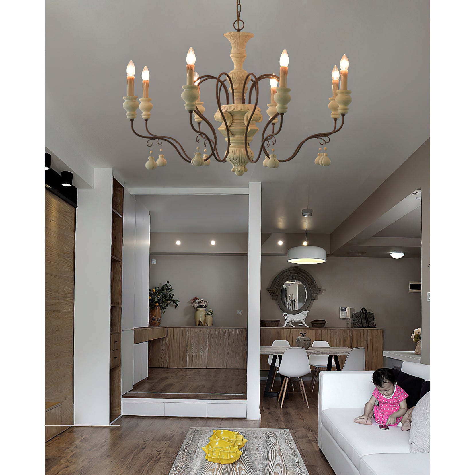 Quartz Postmodern Luxury Country Wooden Chandelier - Letslighting