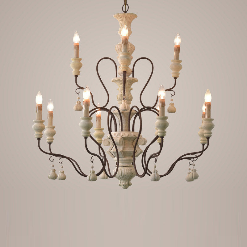Quartz Postmodern Luxury Country Wooden Chandelier - Letslighting