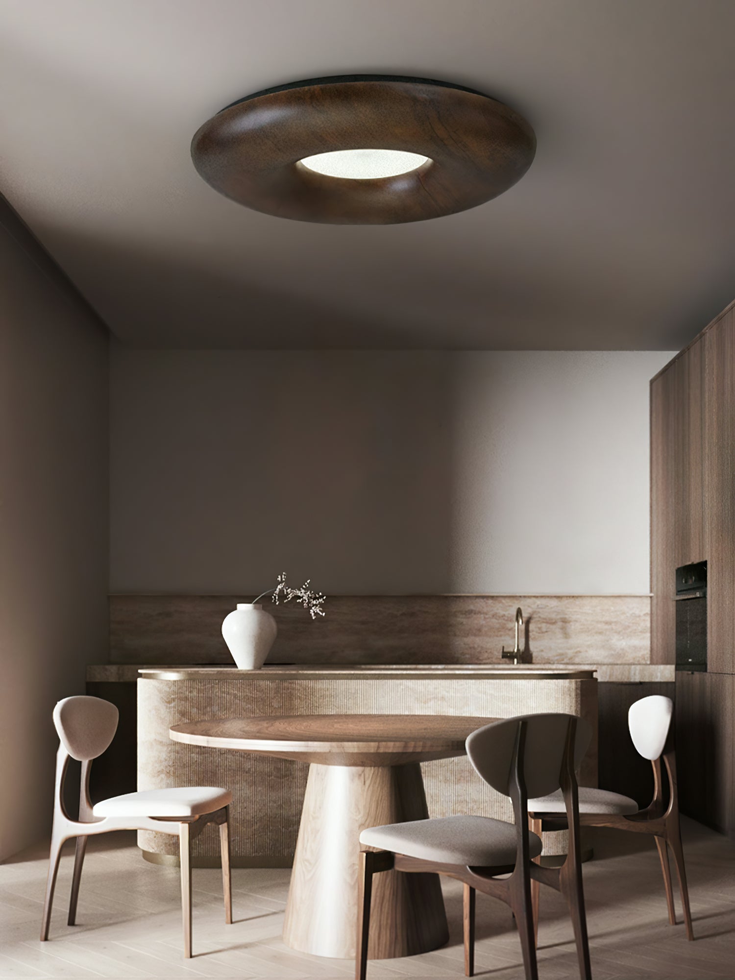 Zosora Organic Oak Flush Mount - Letslighting