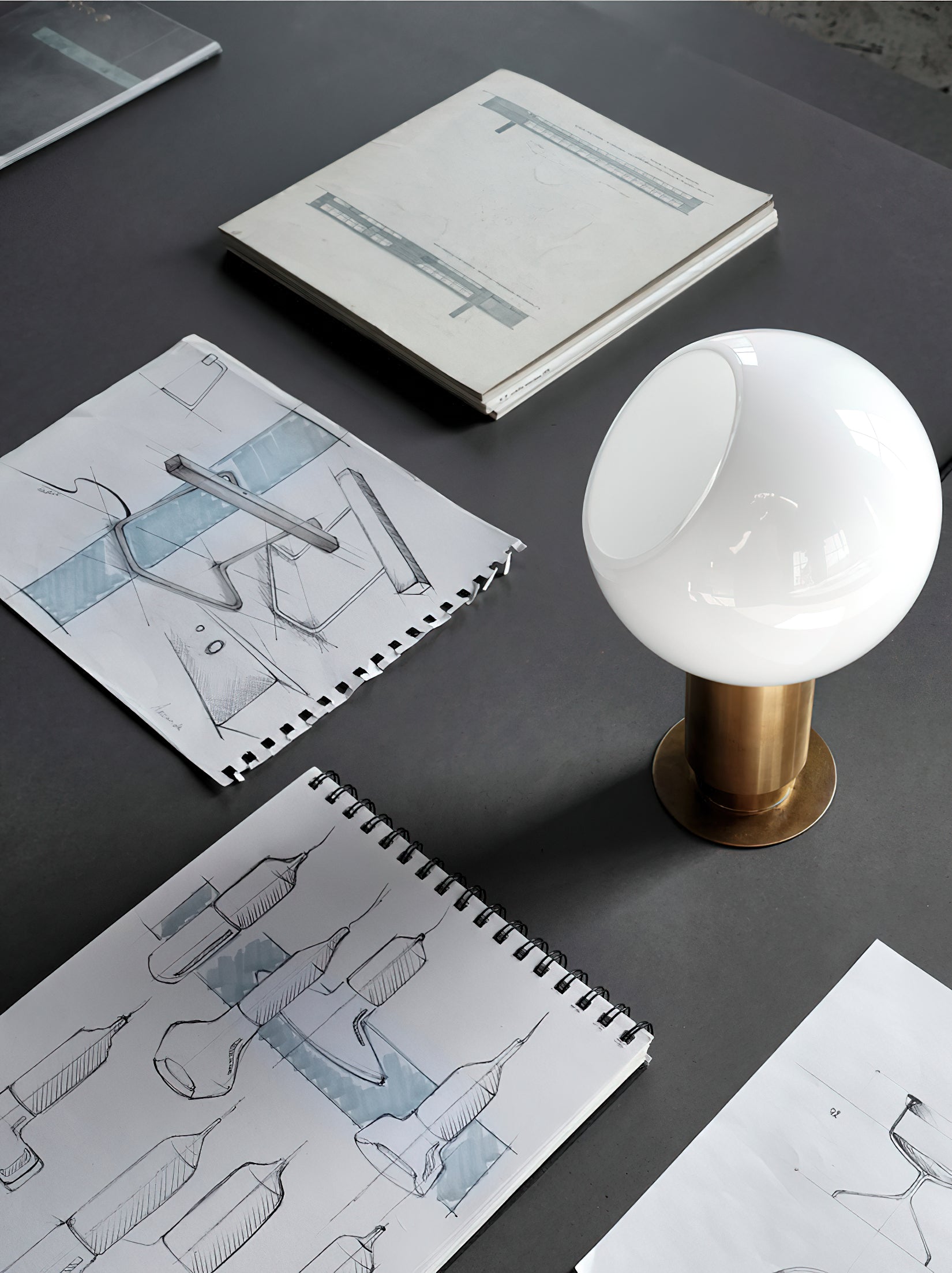 Sole Modern Minimalist Sphere Brass Glass Wall Lamp - Letslighting