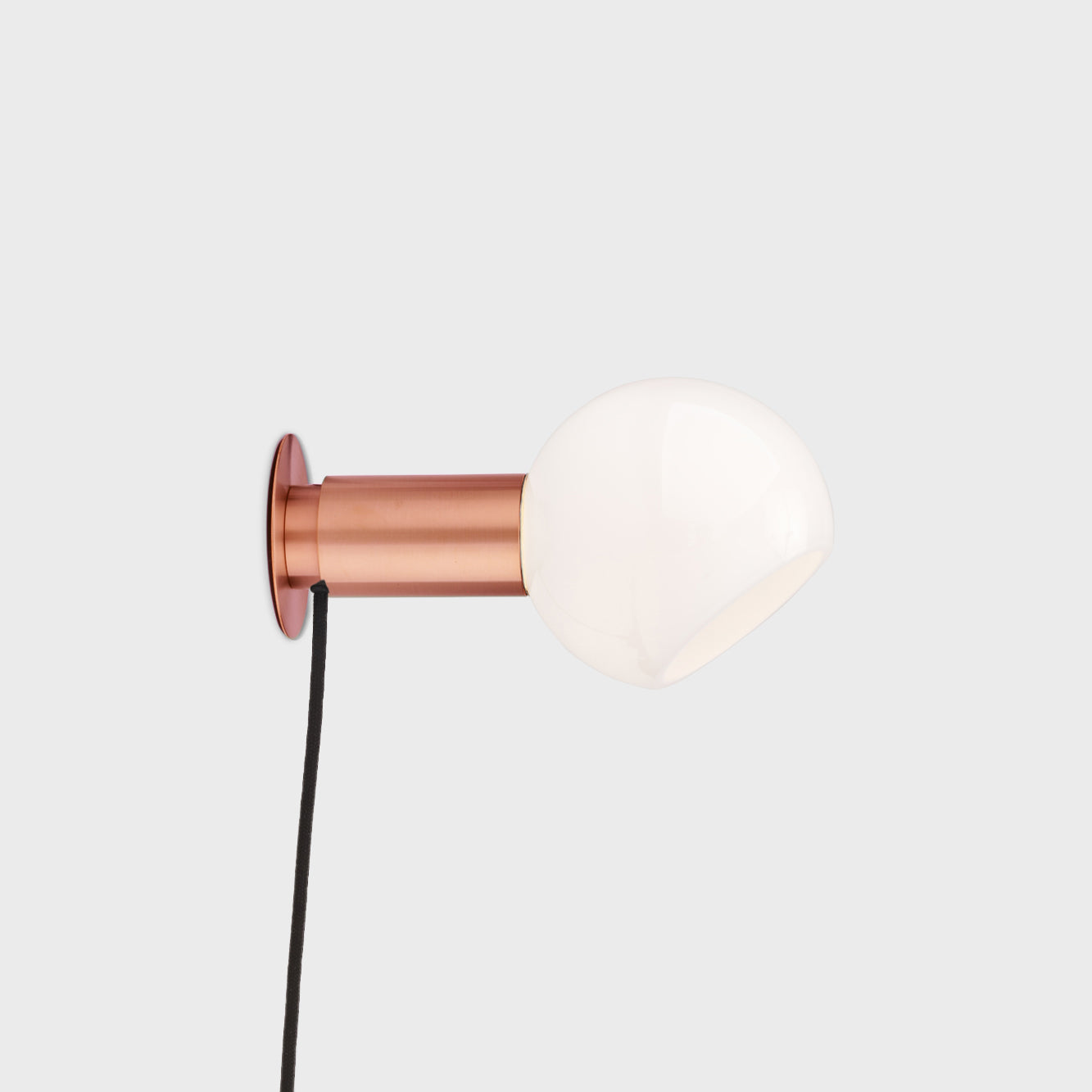 Sole Modern Minimalist Sphere Brass Glass Wall Lamp - Letslighting