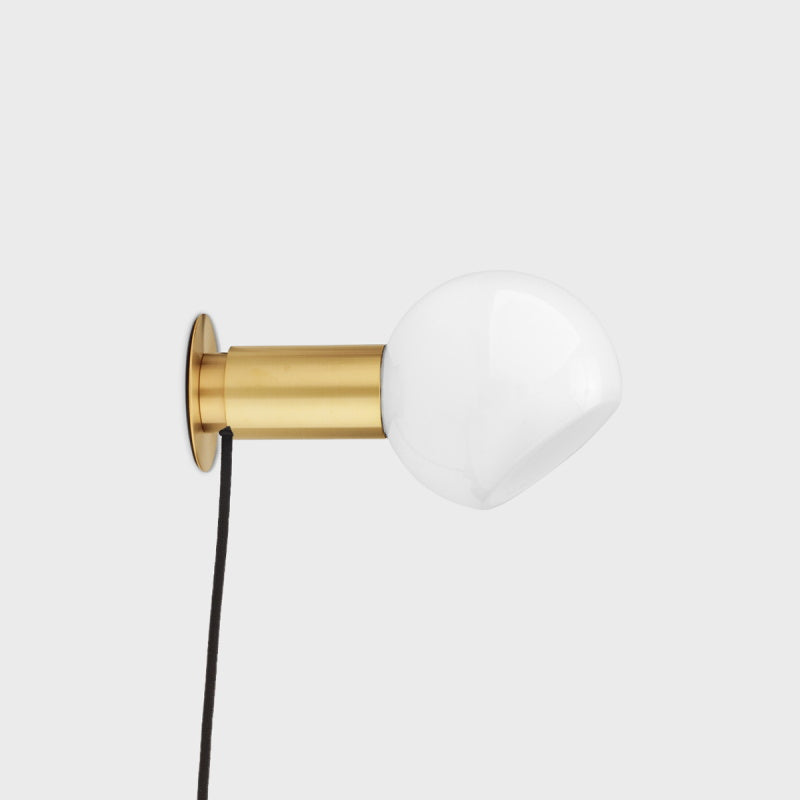 Sole Modern Minimalist Sphere Brass Glass Wall Lamp - Letslighting