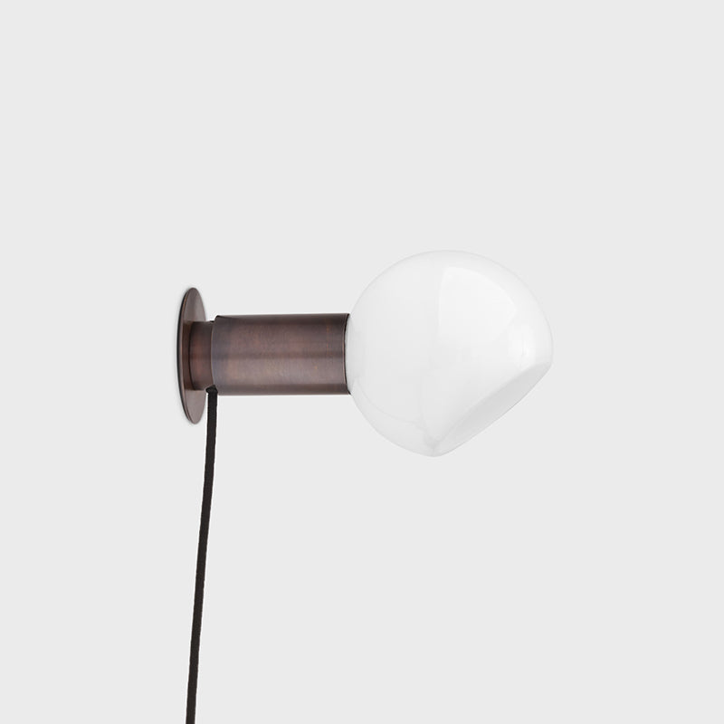 Sole Modern Minimalist Sphere Brass Glass Wall Lamp - Letslighting