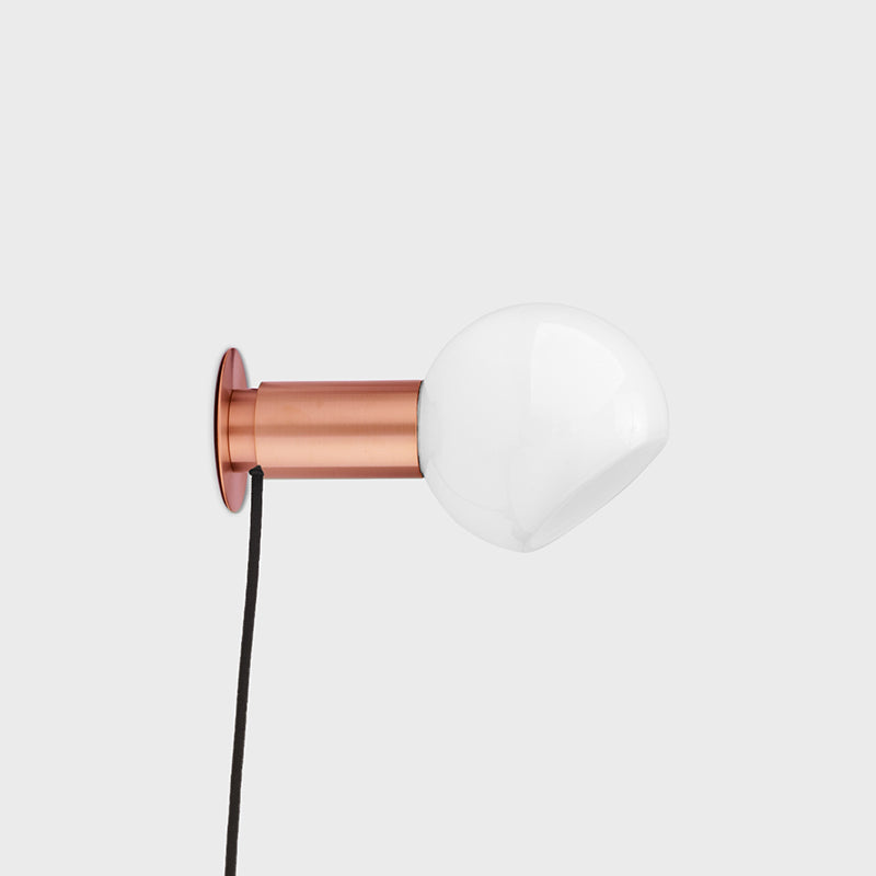 Sole Modern Minimalist Sphere Brass Glass Wall Lamp - Letslighting