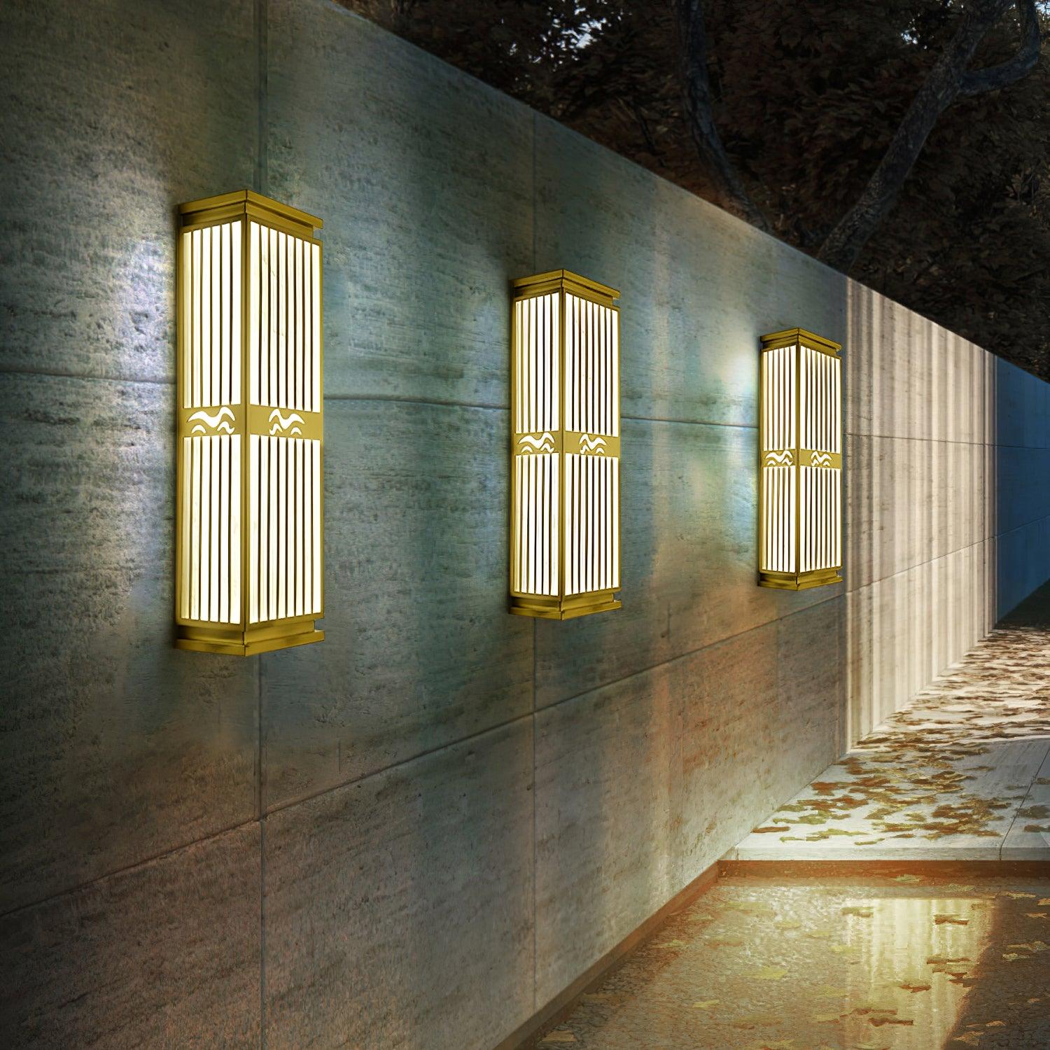 Lustra Wall Light Brass Oriental for Entryway - Letslighting