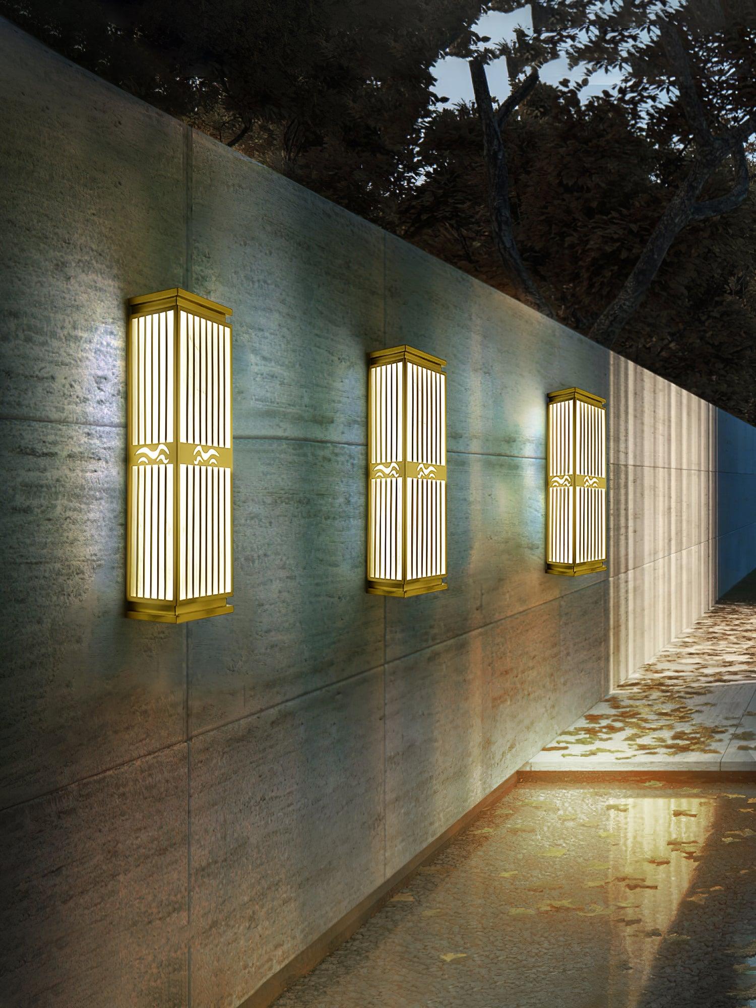 Lustra Wall Light Brass Oriental for Entryway - Letslighting