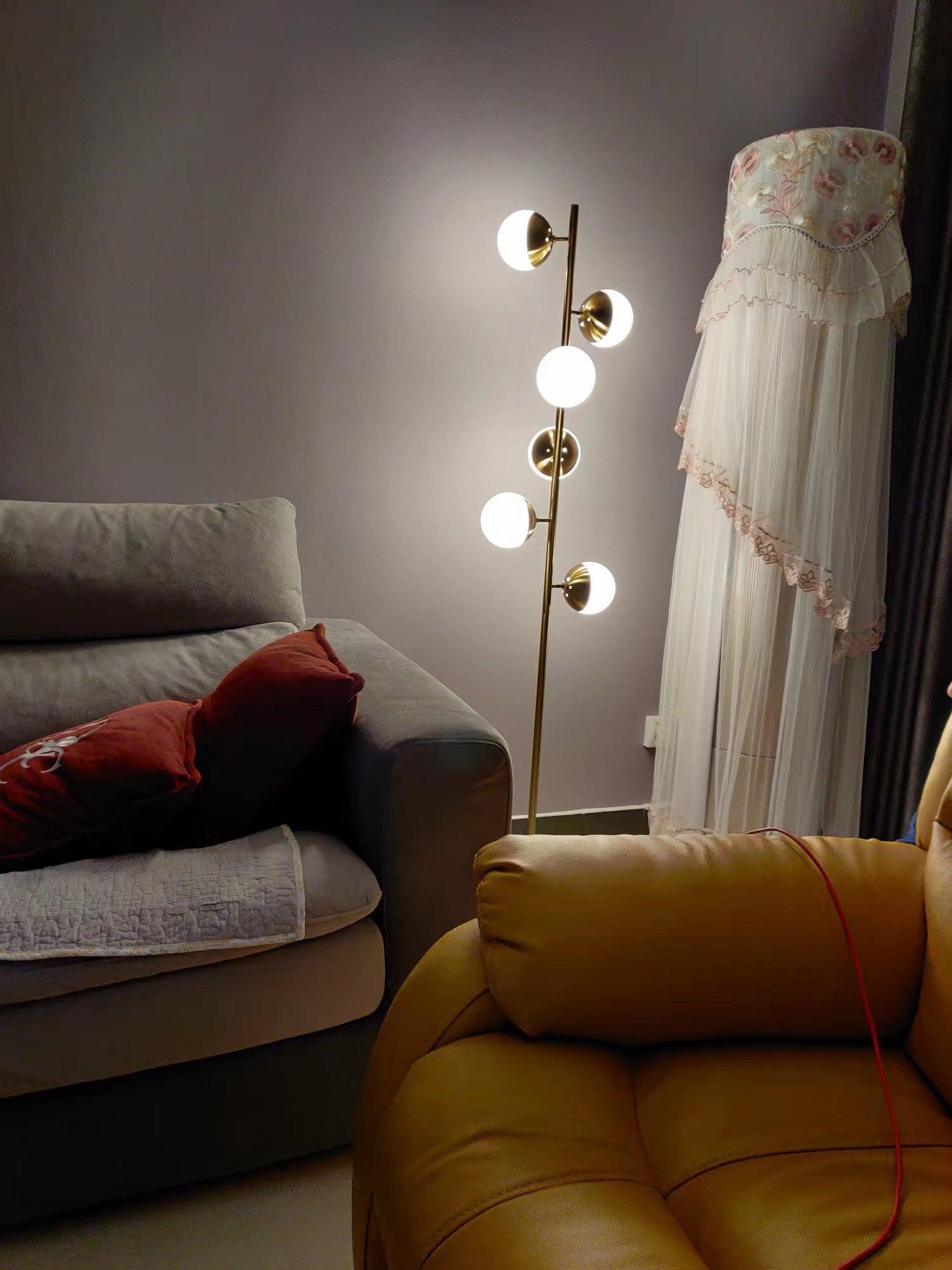 Myliryre Mid Century Brass Floor Lamp - Letslighting