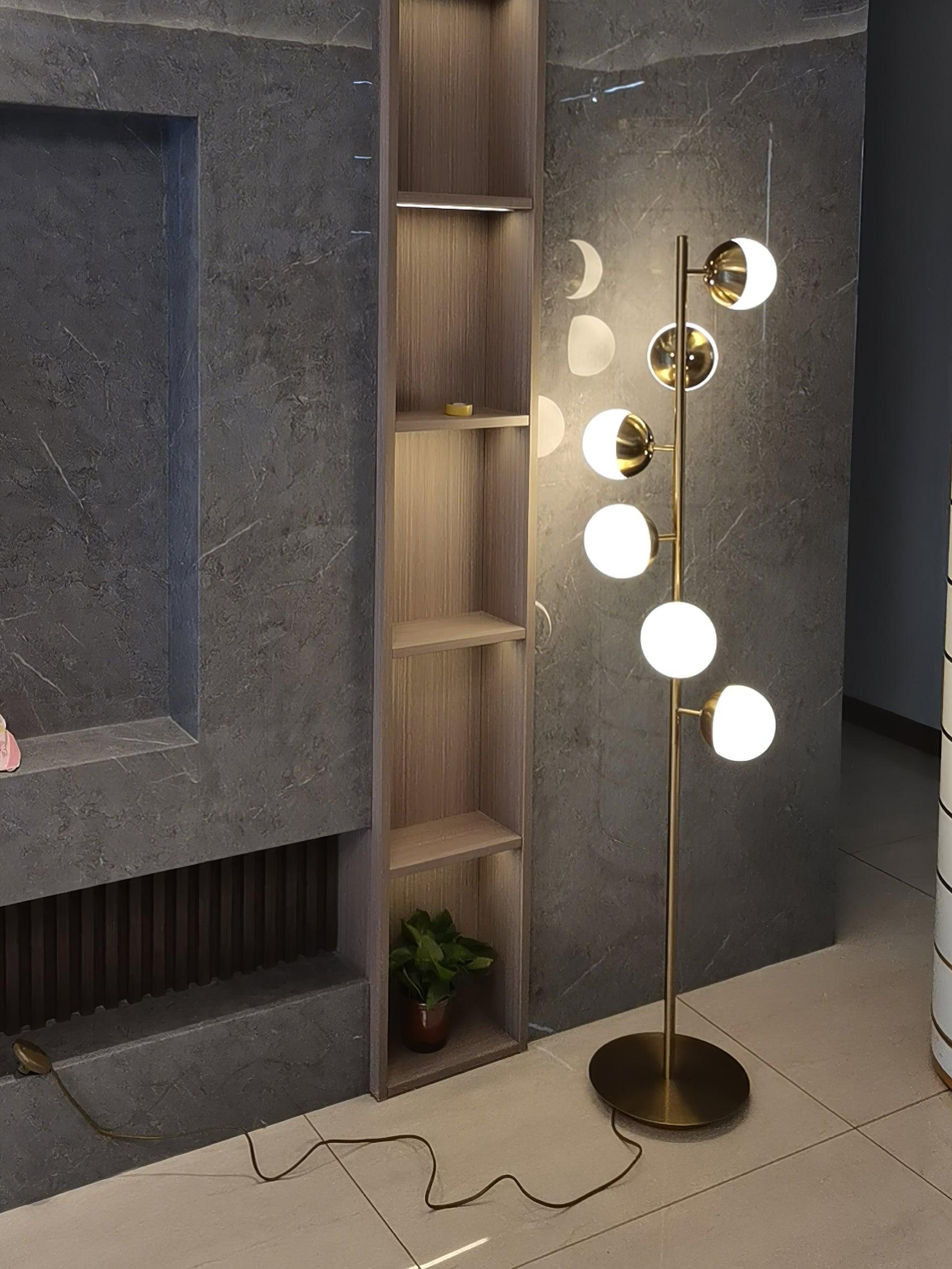 Myliryre Mid Century Brass Floor Lamp - Letslighting