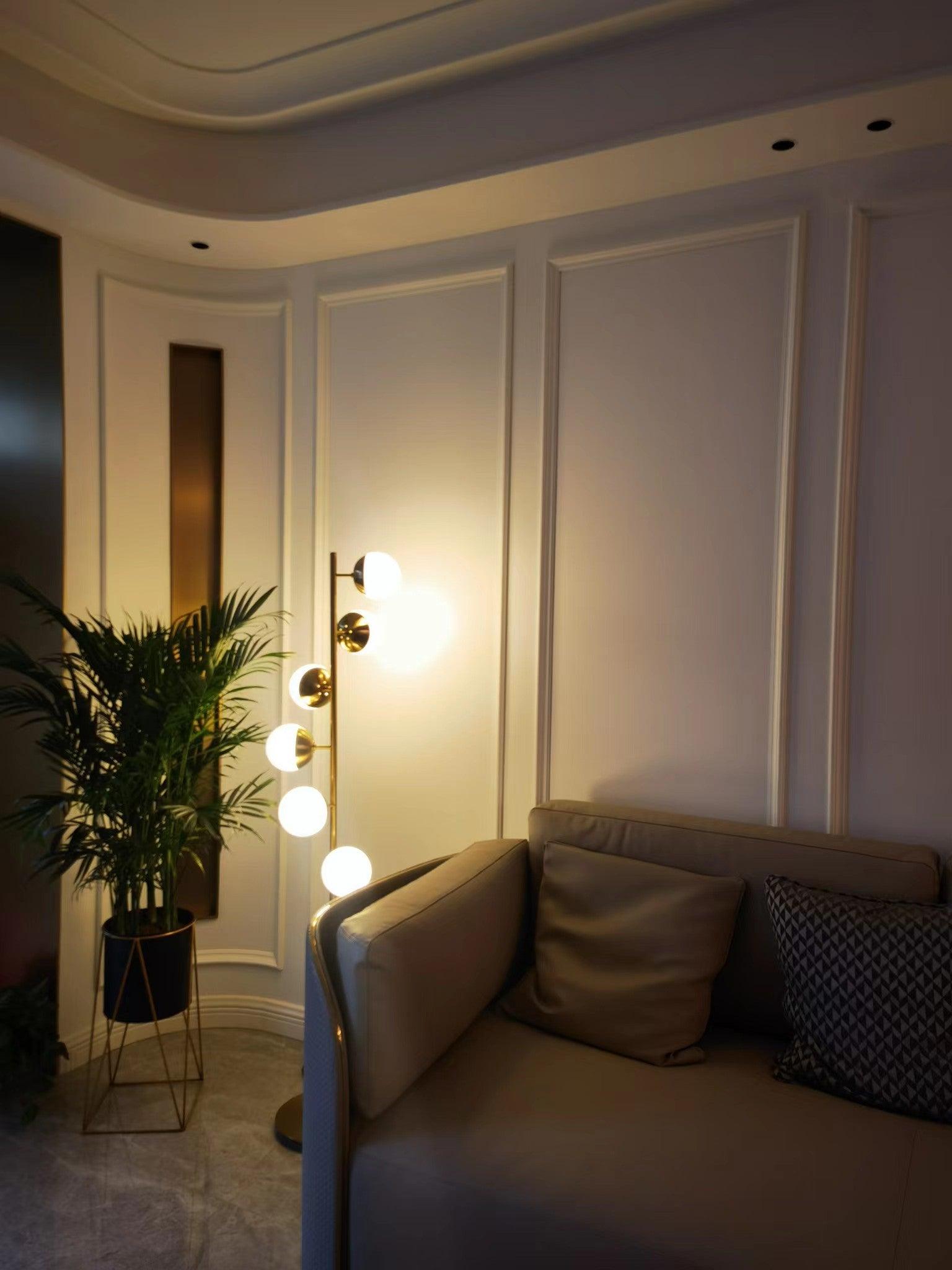 Myliryre Mid Century Brass Floor Lamp - Letslighting