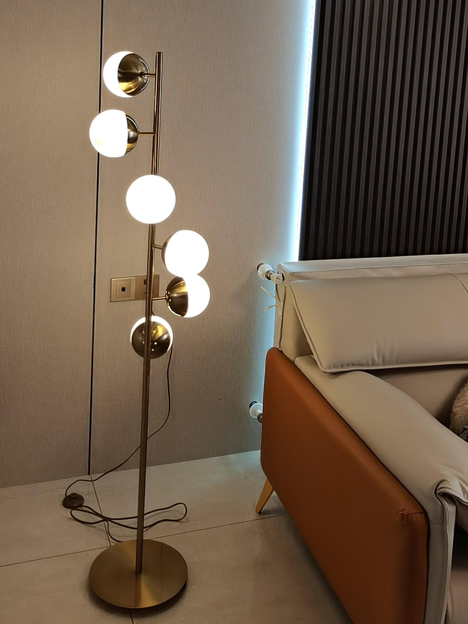 Myliryre Mid Century Brass Floor Lamp - Letslighting