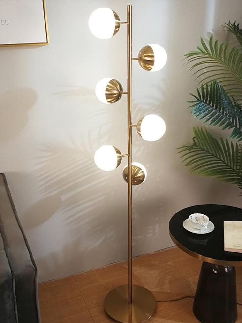 Myliryre Mid Century Brass Floor Lamp - Letslighting