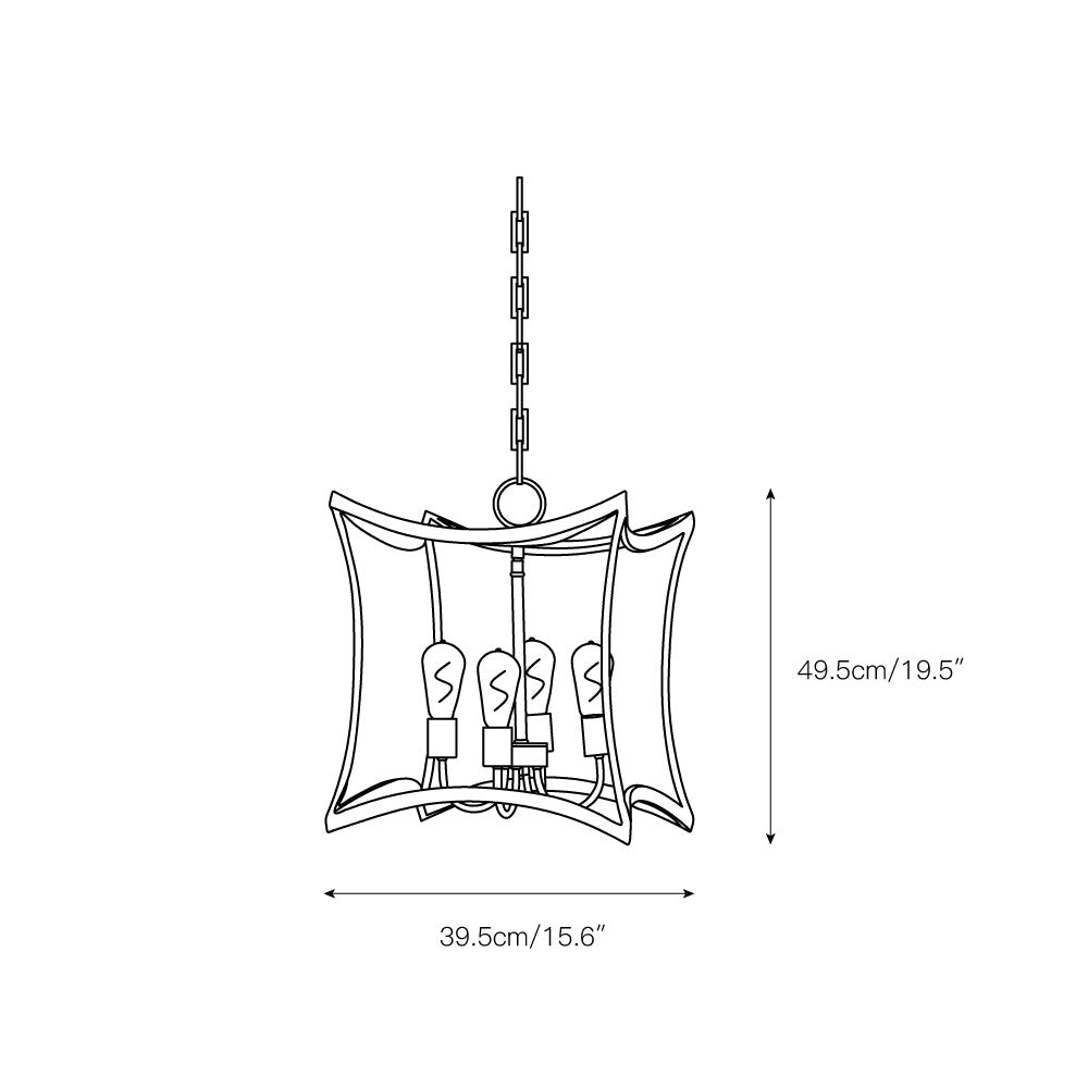 Tract Elegance Vintage Brass Metal Lantern Pendant Lamp - Letslighting