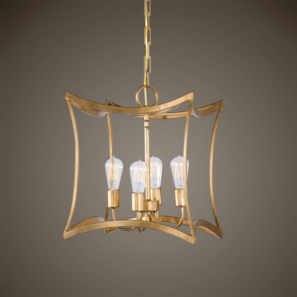 Tract Elegance Vintage Brass Metal Lantern Pendant Lamp - Letslighting