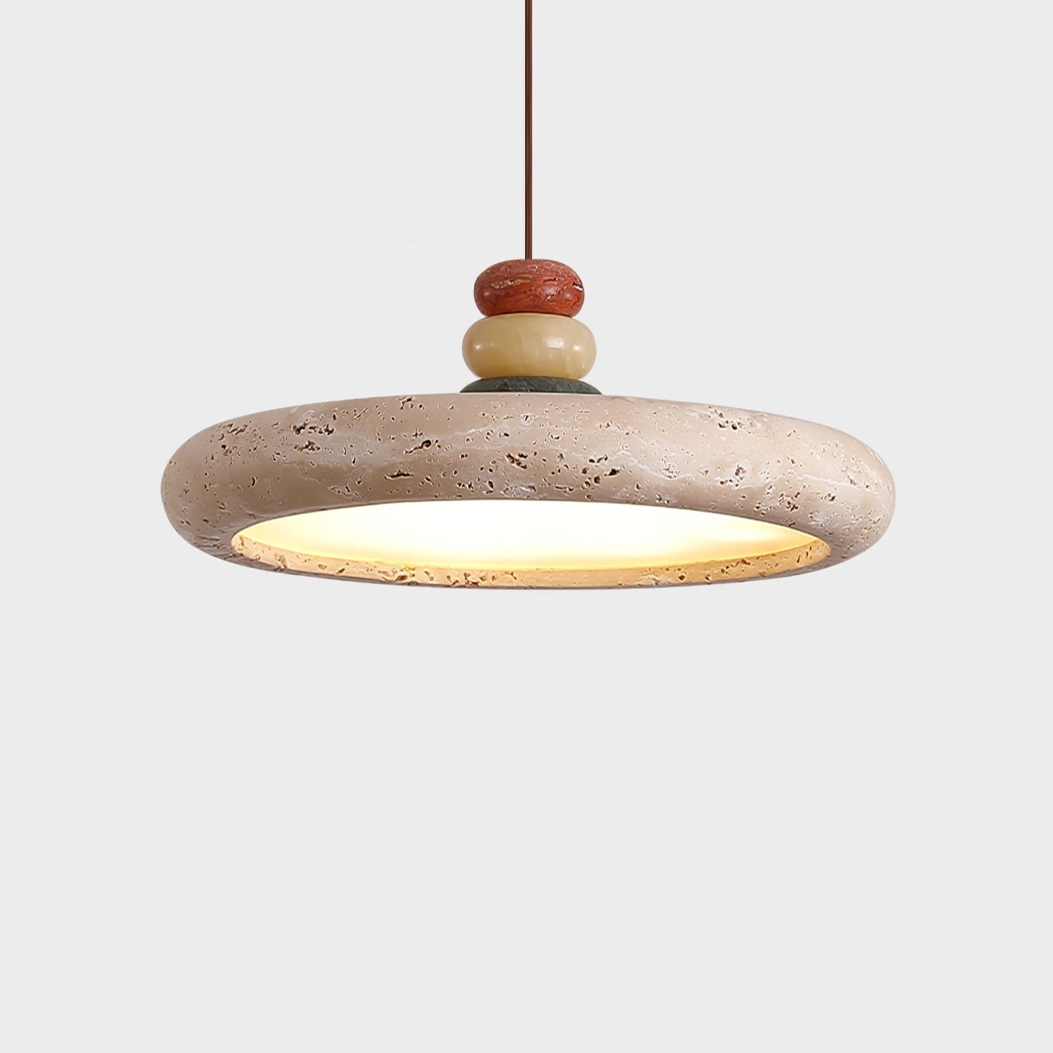 Cuvarora Disc Travertine Pendant Light - Letslighting