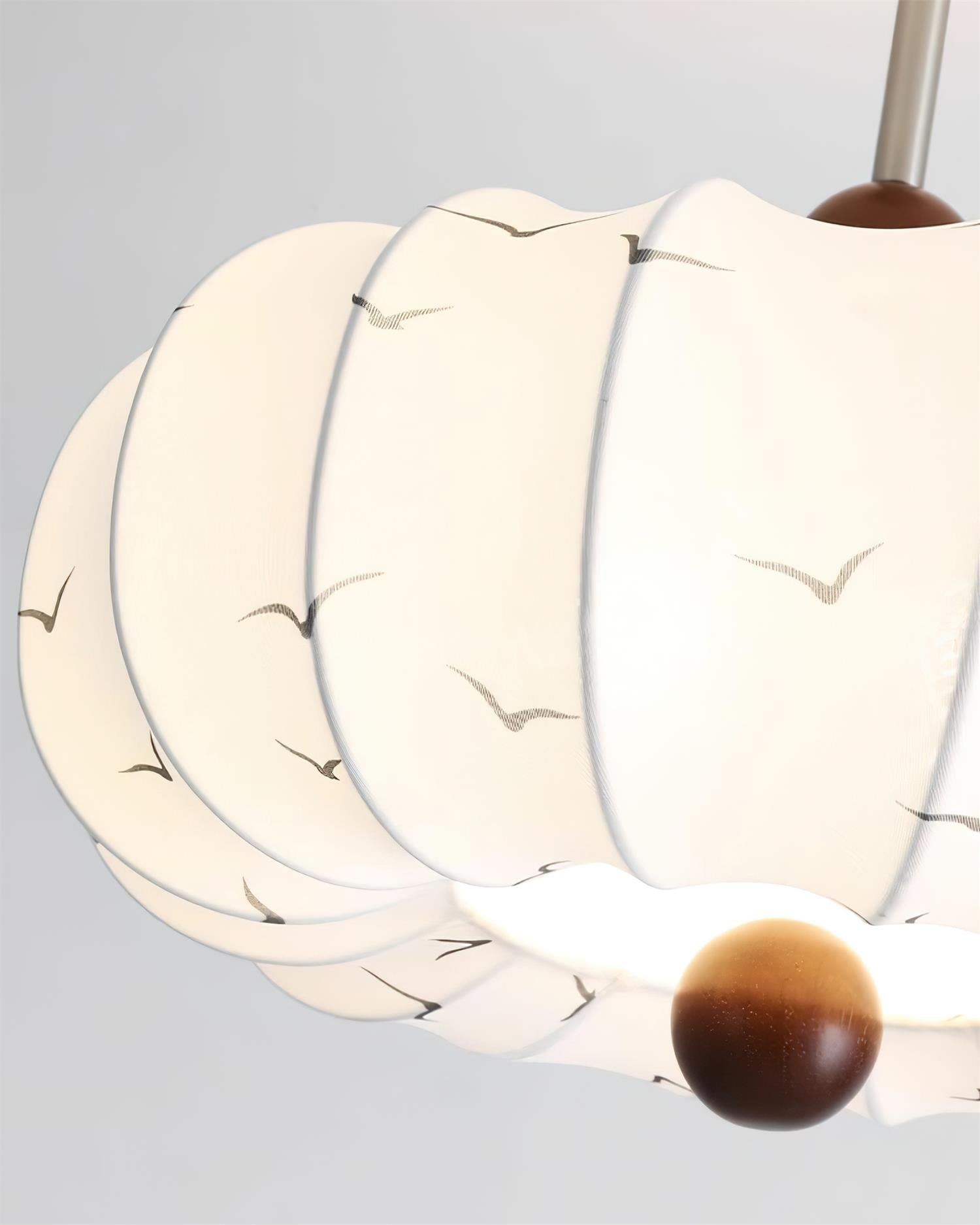 Doria Ceiling Light Bird Motif Lantern Form - Letslighting