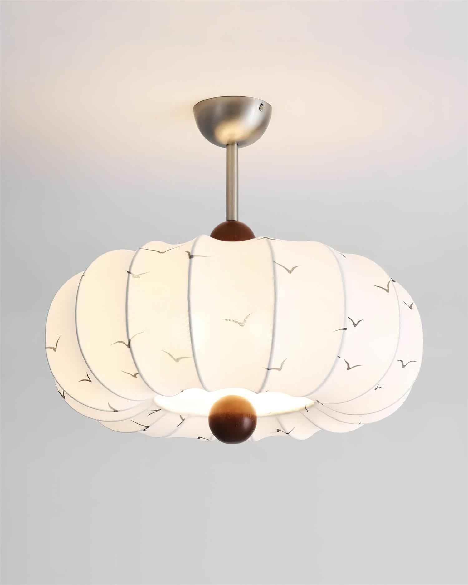 Doria Ceiling Light Bird Motif Lantern Form - Letslighting
