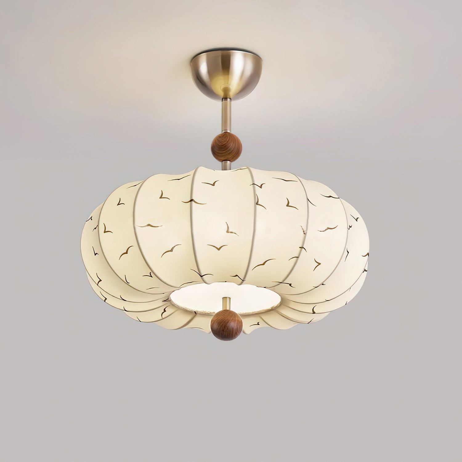 Doria Ceiling Light Bird Motif Lantern Form - Letslighting