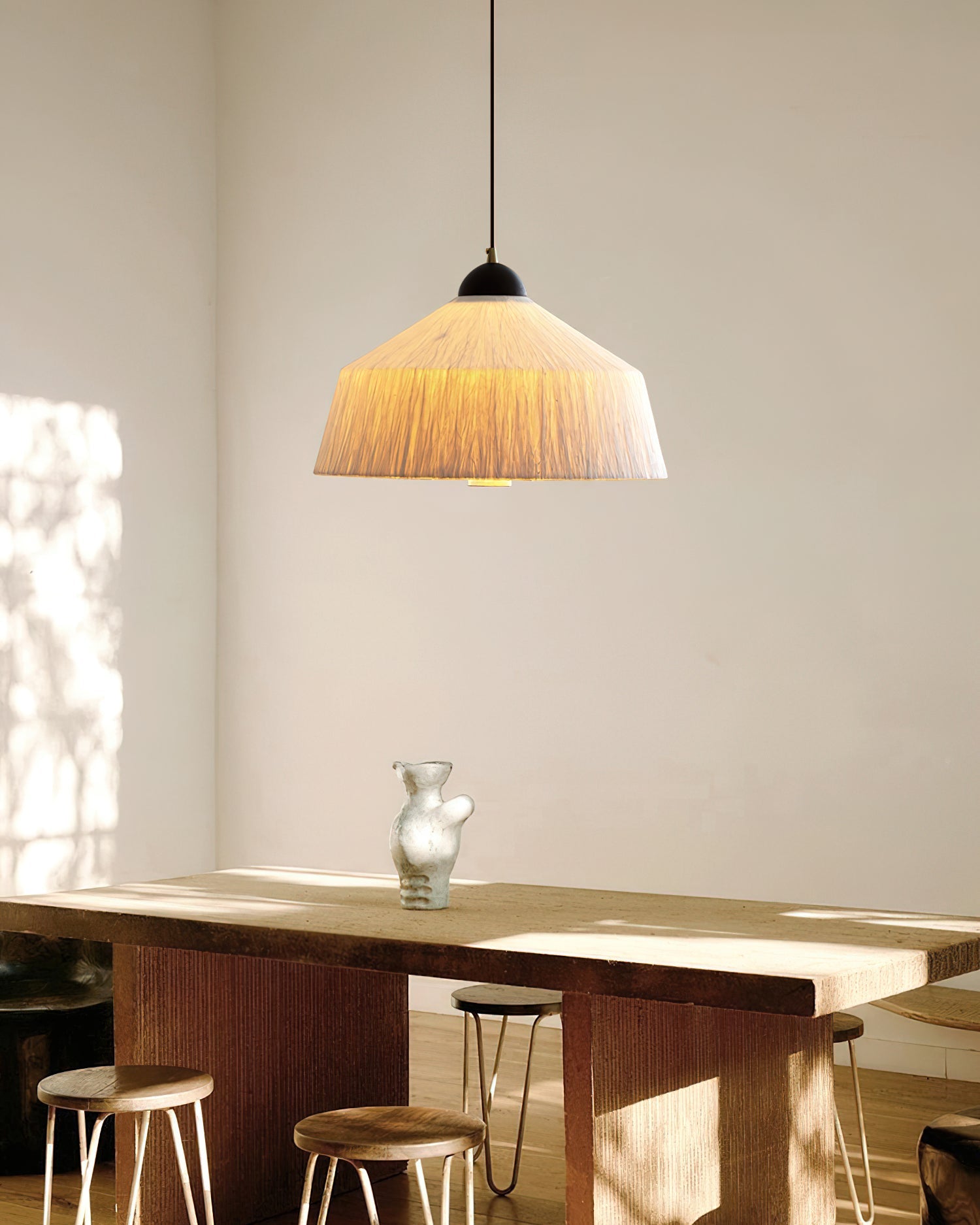 Doria Textured Rice-Paper Pendant Lamp - Letslighting