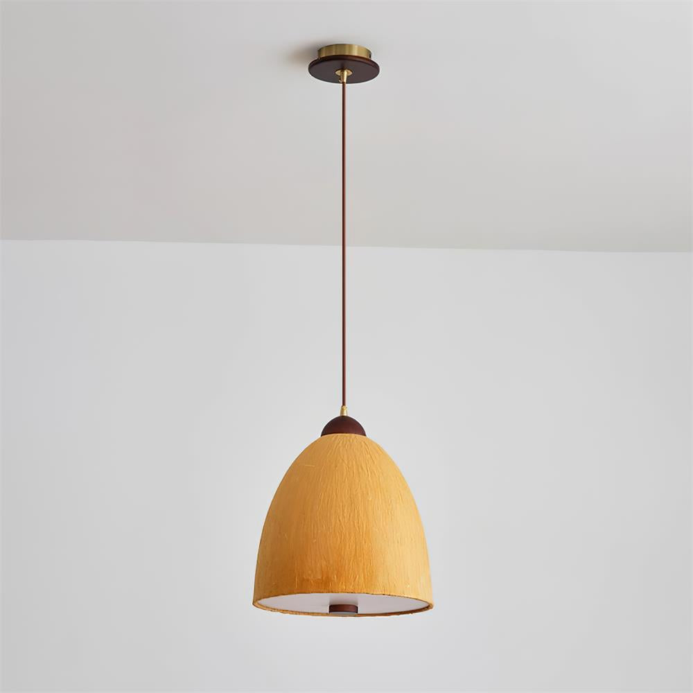 Doria Textured Rice-Paper Pendant Lamp - Letslighting