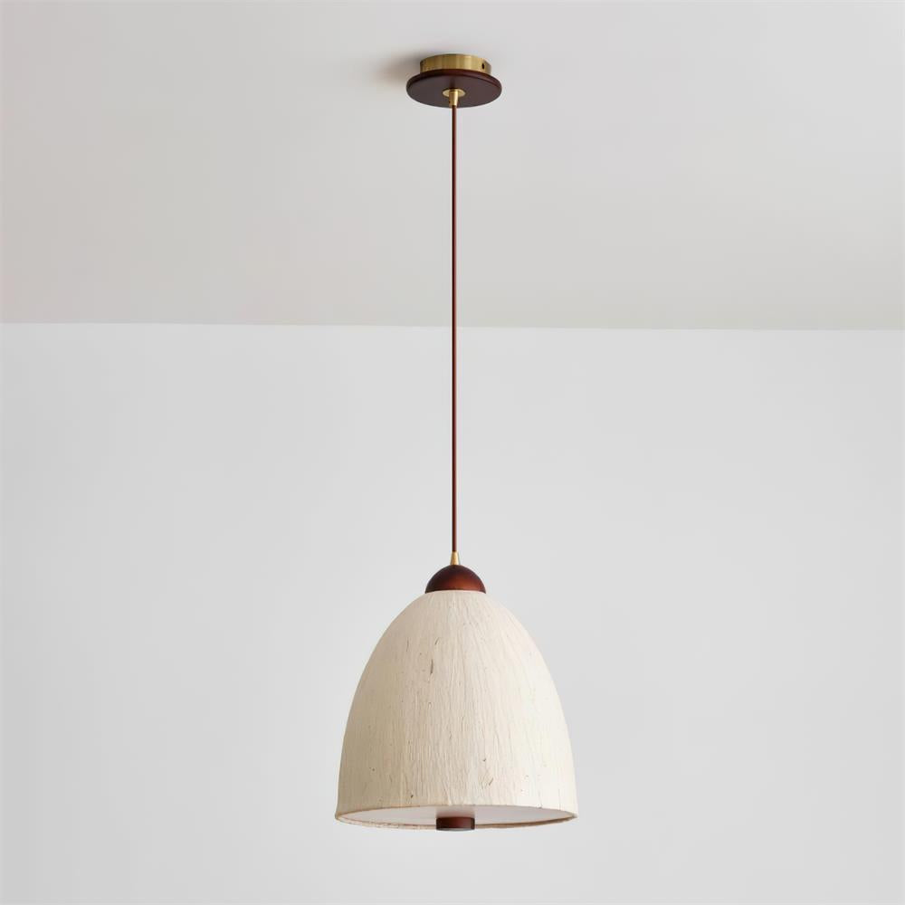 Doria Textured Rice-Paper Pendant Lamp - Letslighting