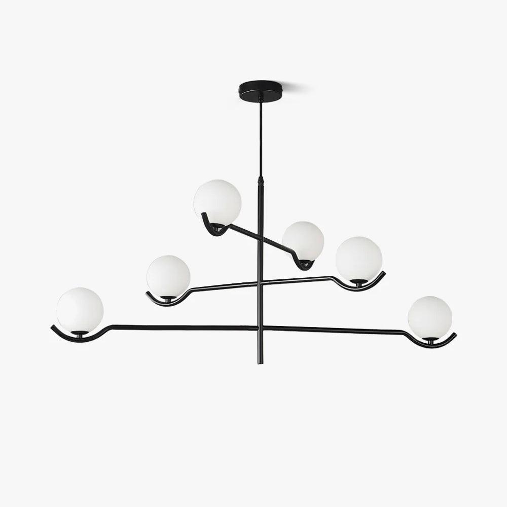 Lustra Pendant Lamp Frame Black Glass - Letslighting