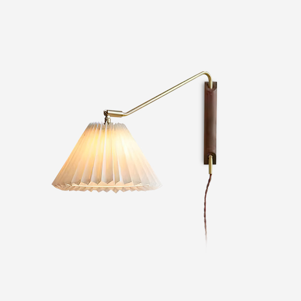 Feyora Pleated Fabric Wall Lamp - Letslighting