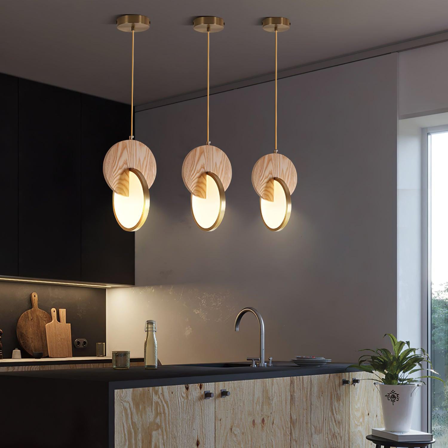 Lysola Wood Ring Pendant Light - Letslighting