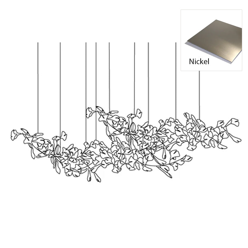 Elorus Double Layer Combination Gingko Chandelier - Blowlighting